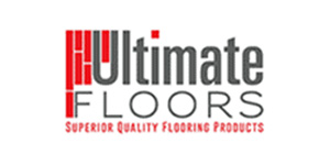 Logo of Ultimate Floors, a premier flooring company in Florida, with the tagline "Superior Quality Flooring Products" in striking red and gray text.